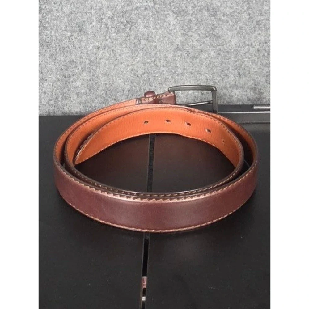 Cremieux Mens‎ Italian Full Grain Leather Belt Brown Sz 40 Dress Casual Workwear